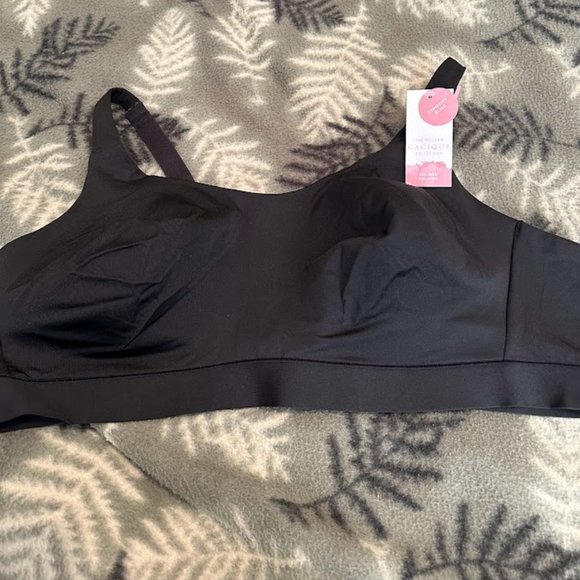 NWT Lane Bryant Cacique Comfort Bliss Bra Black 46B